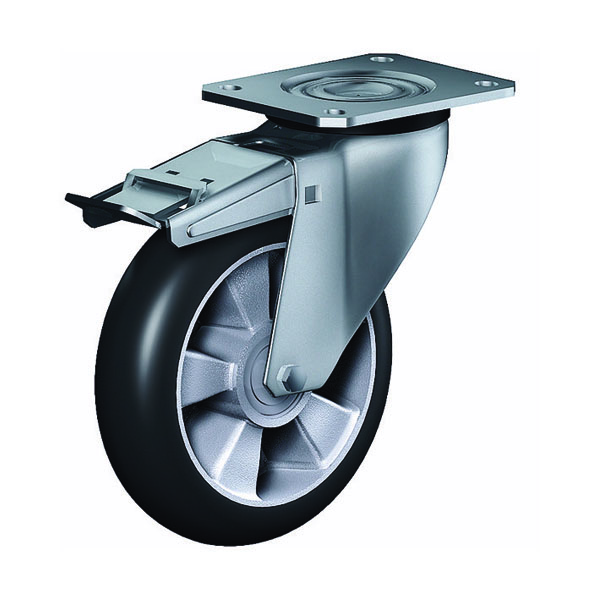 Swivel Castor With Total Lock Transport Series CD, Wheel EBA